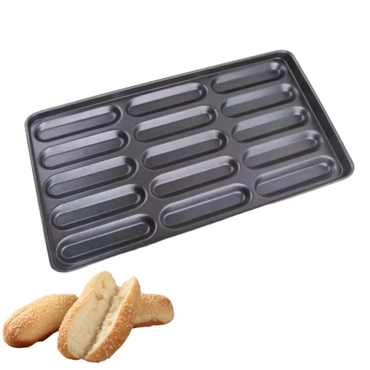 plate for hamburger and french fries Hot Sale Customized Size Cheap Price Nonstick Hot Dog Bun Bake Tray
