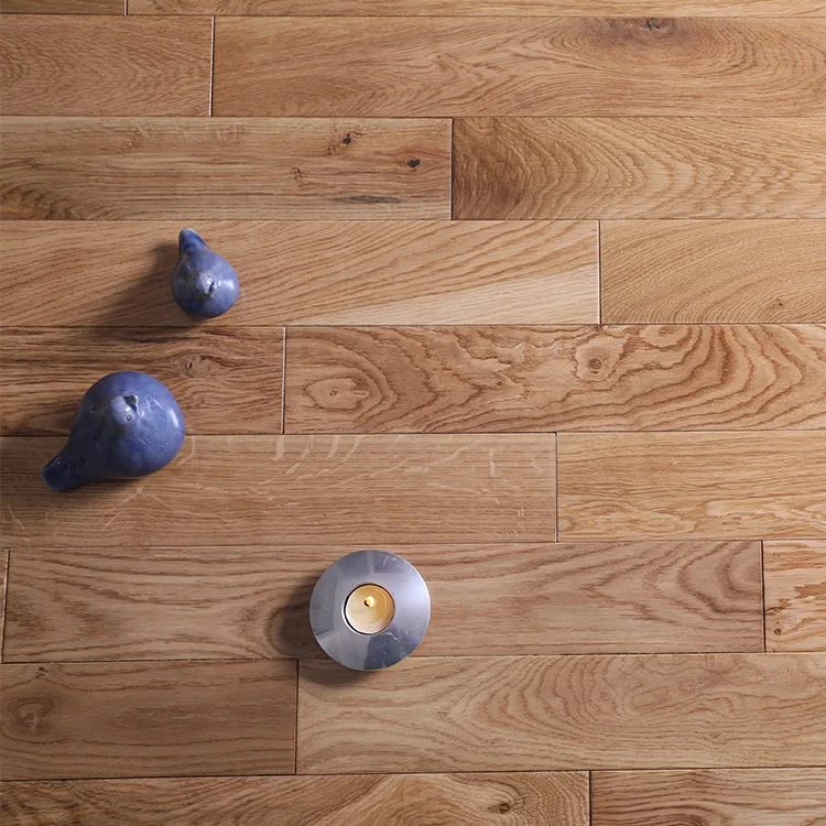 18mm Solid Hardwood UV Lacquered Smooth White Oak Wood Floor