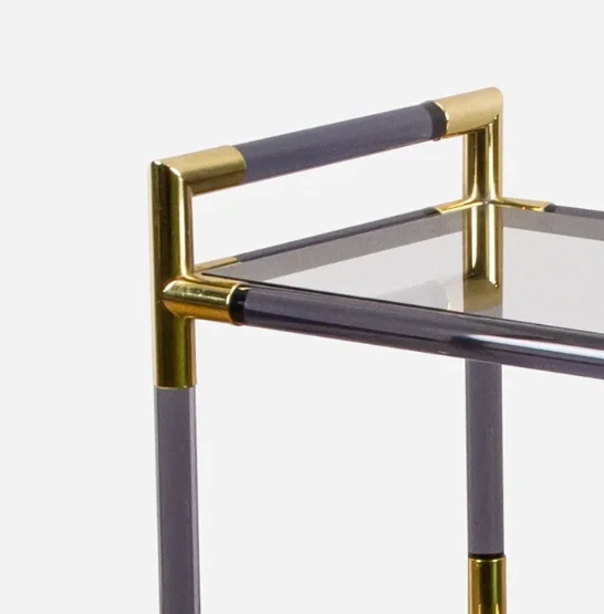 Custom acrylic serving trolley cart lucite trolley cart acrylic bar cart