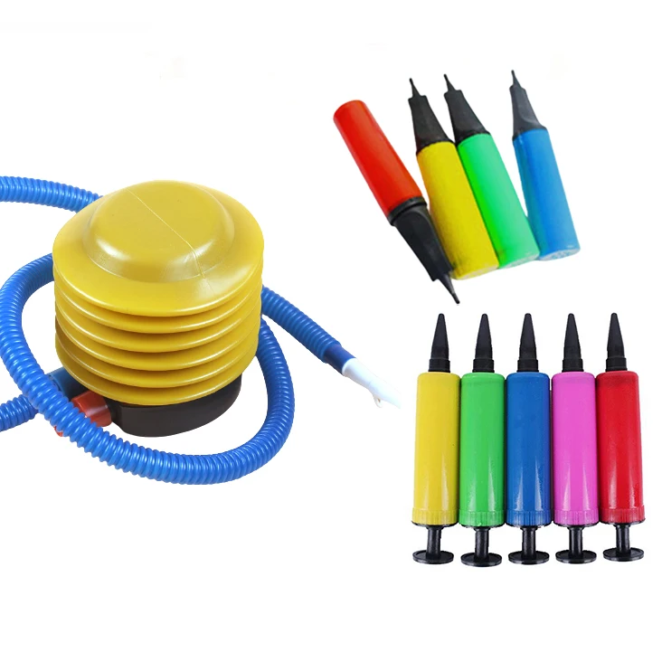 Portable plastic foot manual air balloon accessories hand held balloon pump machine for balloon hand pump