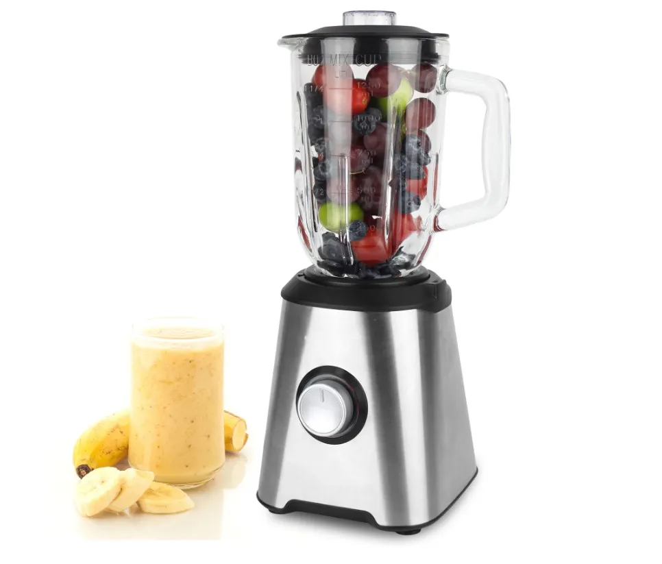 coffee blender Stainless steel hosing 2 in 1 table blender with Glass jar