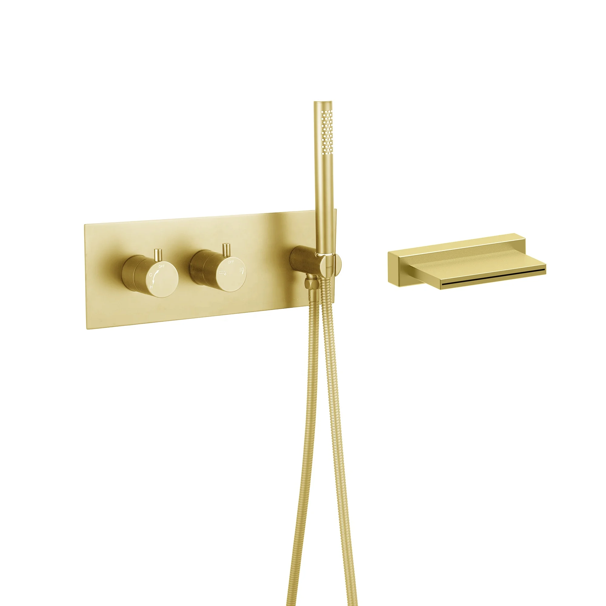 304 Stainless stain  Bathroom hot & cold mixer in wall shower mixer set