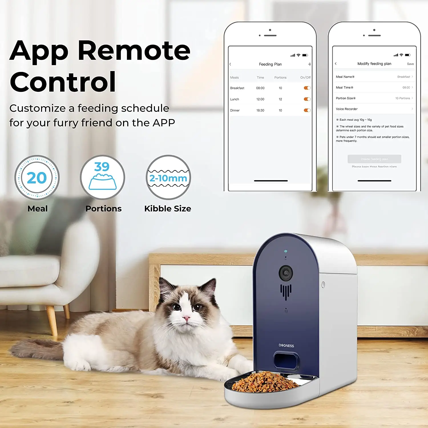 Dogness Smart Automatic Pet Feeder Dog Cat Pet Feeder Food Dispenser BSCI Bowls for Dogs Modern Automatic Feeders & Waters 6L