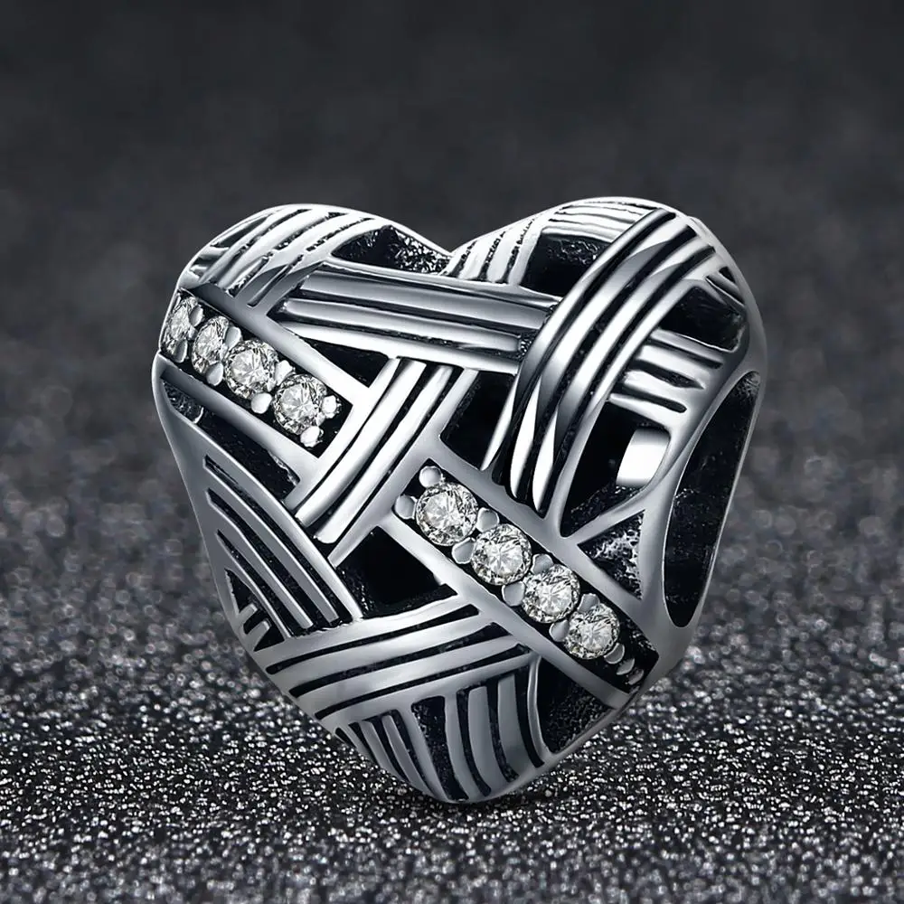 
china best selling product Custom jewelry 925 sterling silver fashion heart cz jewelry metal charm 