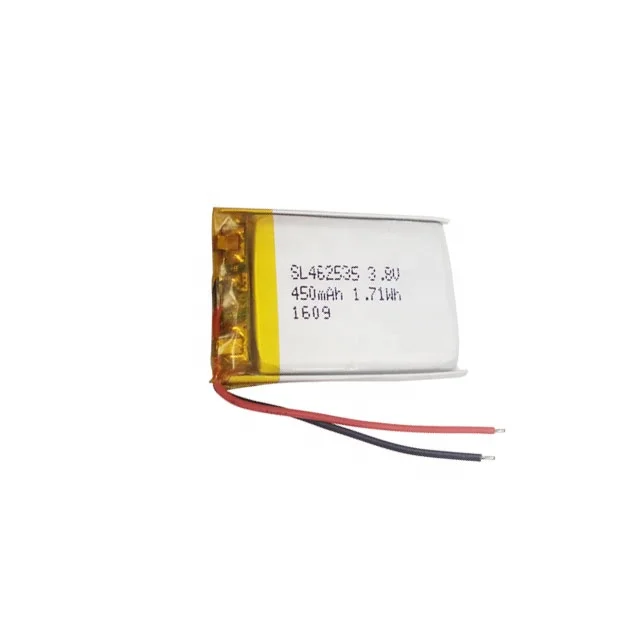 small rechargeable 3.8v lithium ion lipo battery 462535 450mAh
