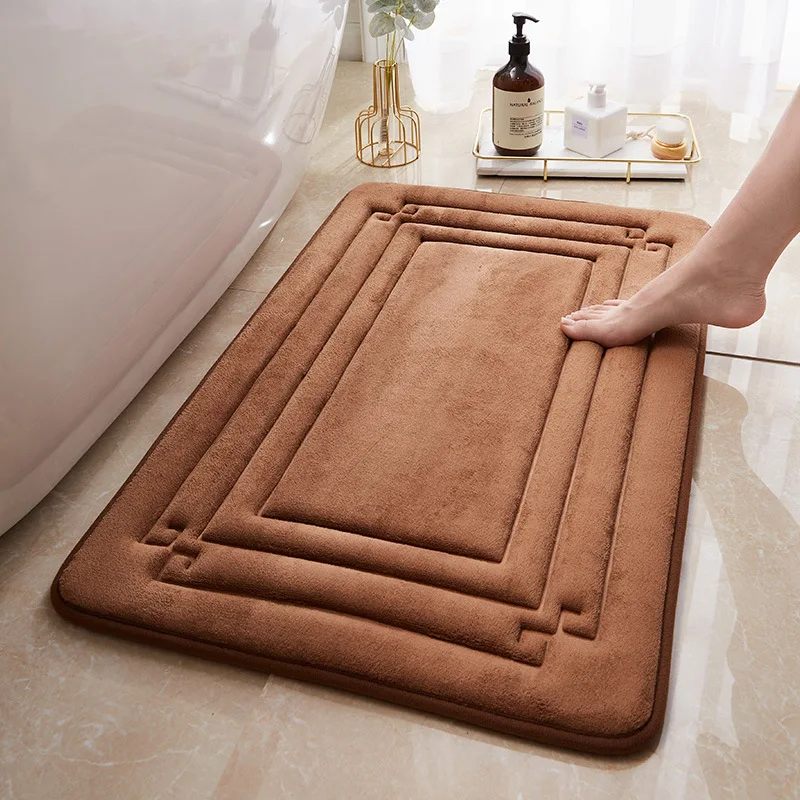 
Bathroom memory cotton absorbent floor mat household toilet non-slip mat quick-dry mat bathroom toilet door mat 