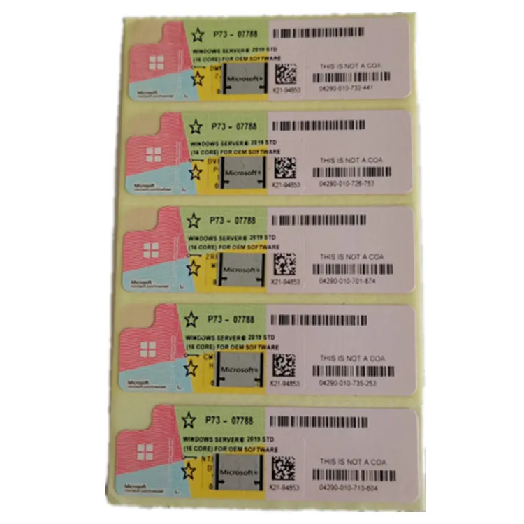 Microsoft Windows сервер 2019 стандарт 16-ядерный OEM стикер срок службы продукта ключ Глобальный онлайн Активация