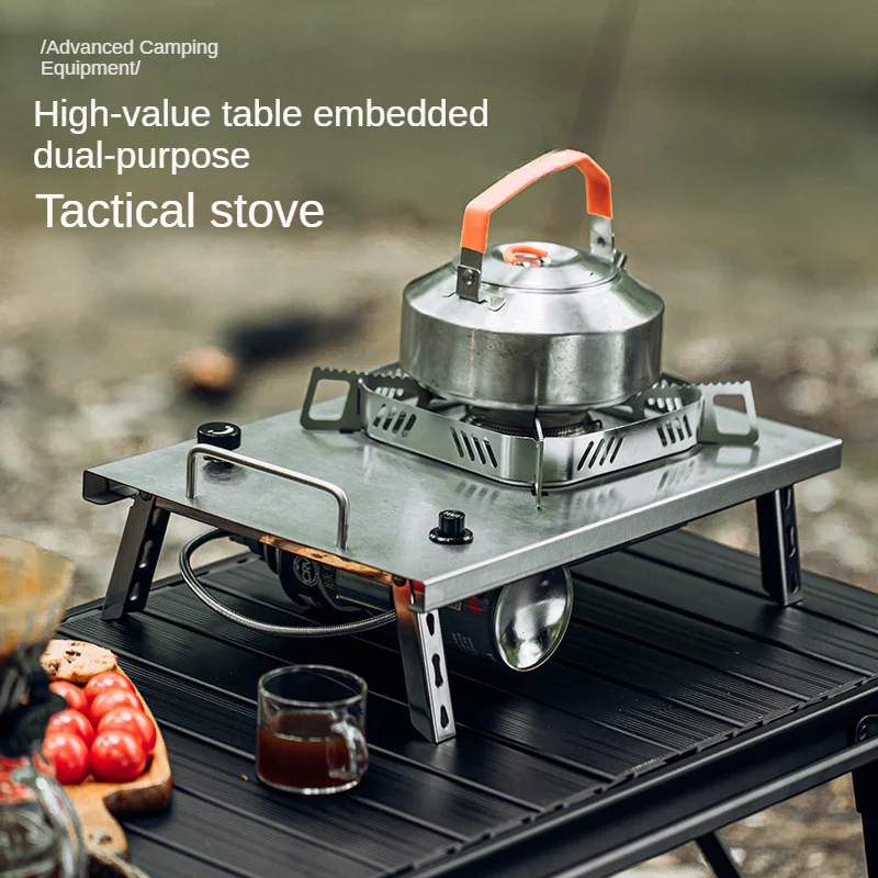 High Quality Outdoor Portable Tabletop Gas Stove with Storage Case IGT Windproof Stove Camping Picnic BBQ Folding Cass Stove