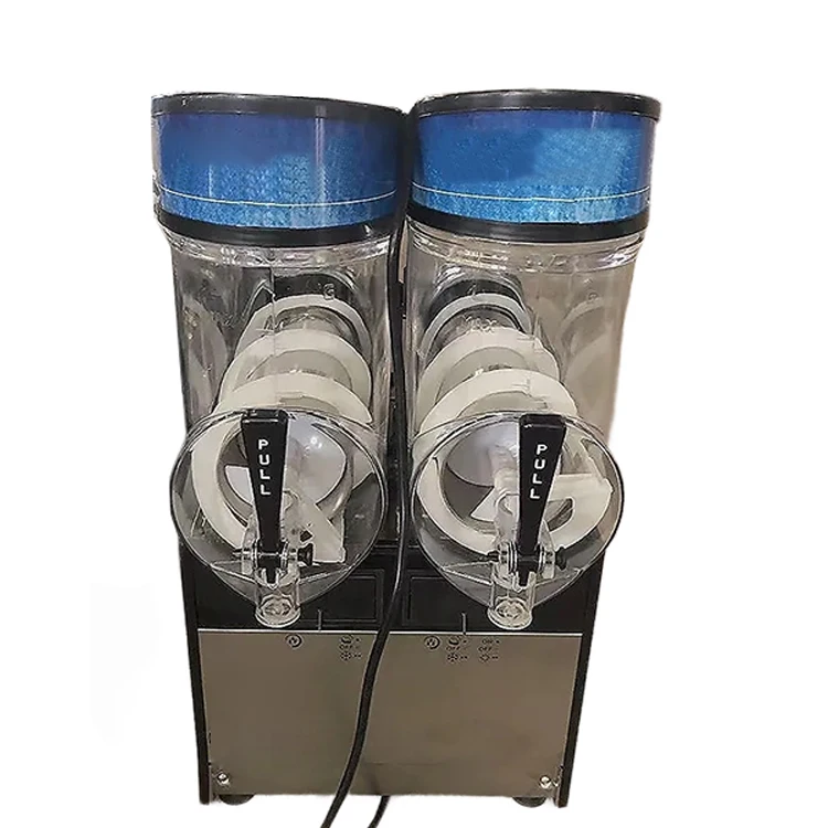 Commercial Snow Melter Double Cylinder Stainless Steel Milk Tea Shop 12 Liter Smoothie Machine