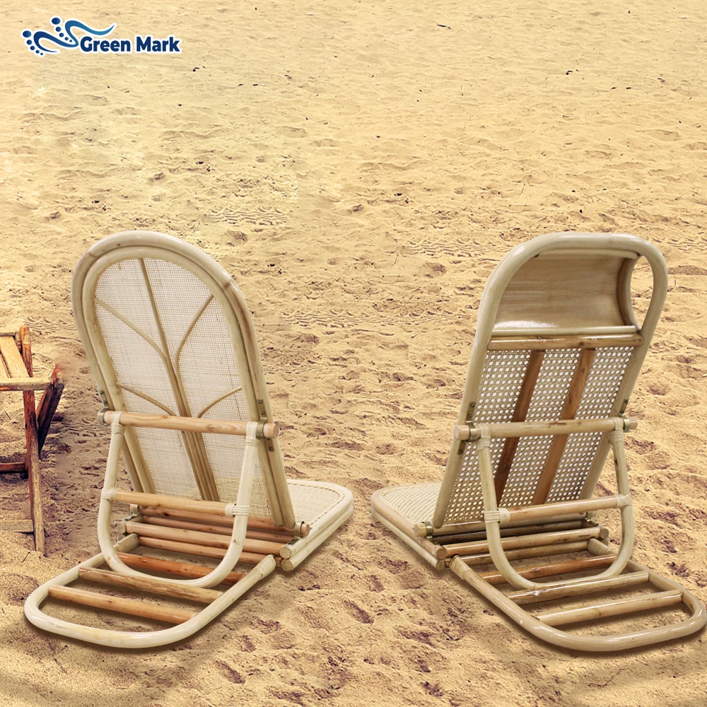 Лидер продаж, уличный портативный складной стул из ротанга, роскошный пляжный стул, стул от солнца на заказ