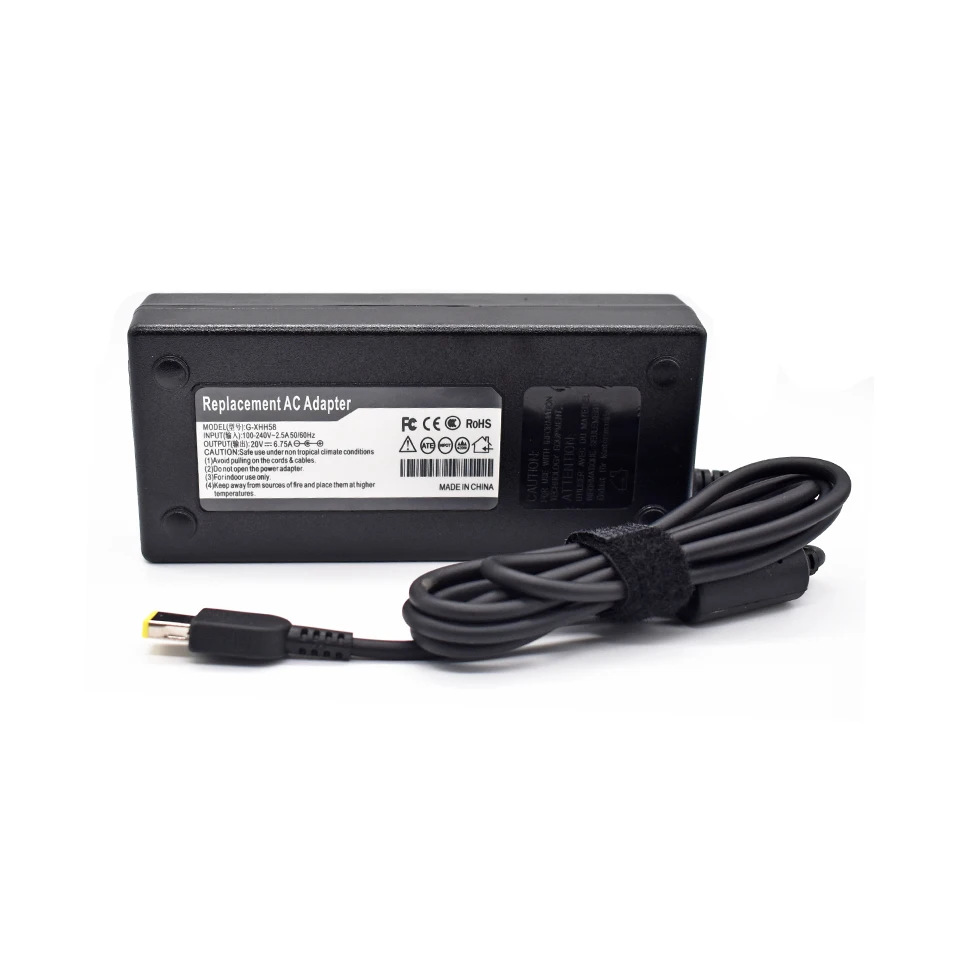 Wholesale Price original ac carregador de laptop 20V6.75A 135w laptop carregador for lenovo laptop charger