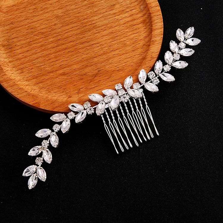 Wholesale Metal Bridal Accessories Hair Combs Wedding Headwear Crystal Hair Combs Bride Headpiece Women Party Hair Accessories