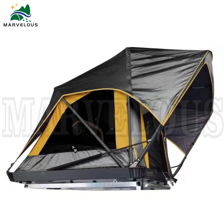 300D Oxford car roof top Waterproof Travelling Outdoor Retractable Camping suv car roof top tent with awning