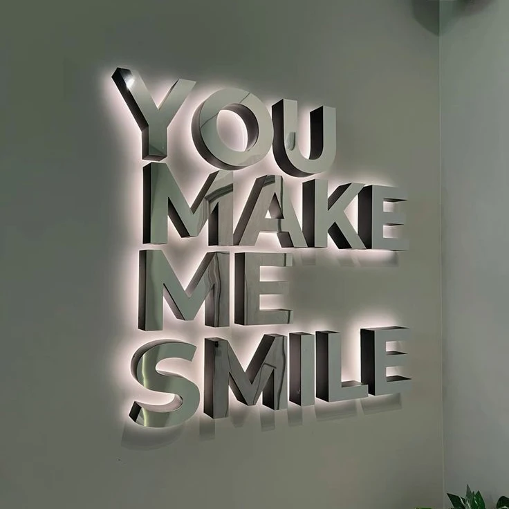 Manufacturer Professional Custom Wall logo Company Design Metal Sign Letters Business Name