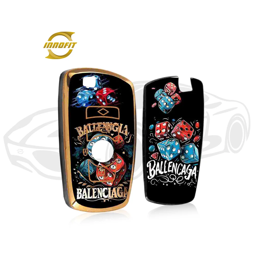 Innofit New Design Dice Car Key Cover TPU Personalization Custom For BMW Neta BAIC Proton Bestune DENZA Xiaomi YAMAHA Scion