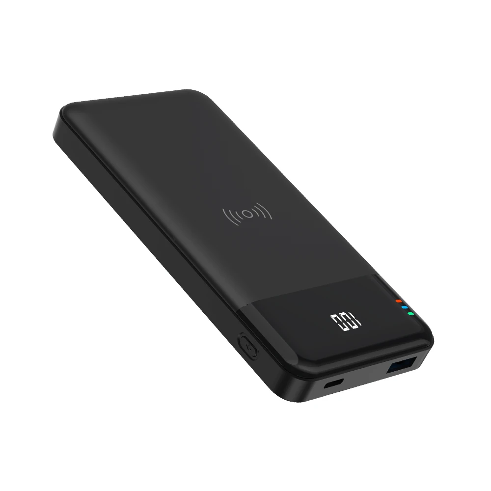 Портативное зарядное устройство для мобильного телефона OEM 10000mAh Быстрая Зарядка Qi беспроводной внешний аккумулятор