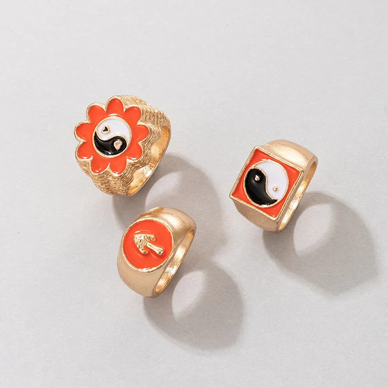 New Tai Chi Arrow Metal Icon Gold Thumb Thick Ring Personality Ring Wholesale