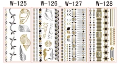 Оптовая продажа, временные металлические татуировки для тела на заказ, влагалище для имитации татуировок