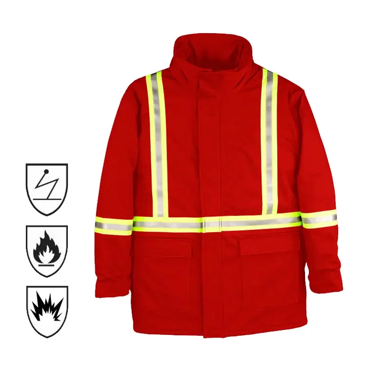 NFPA2112 EN1149 Safety Clothing PPE FR Jackets Flame Resistant for Men Jackets Fire Retardant Hi Vis Workwear Anti Static