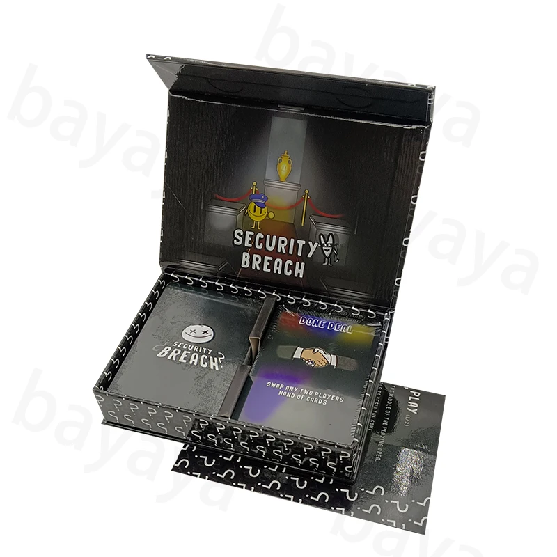 Manufacturer Create Printing Your Design  Black Matt Varnishing Double Custom Game Card Printing With Magnetic Box