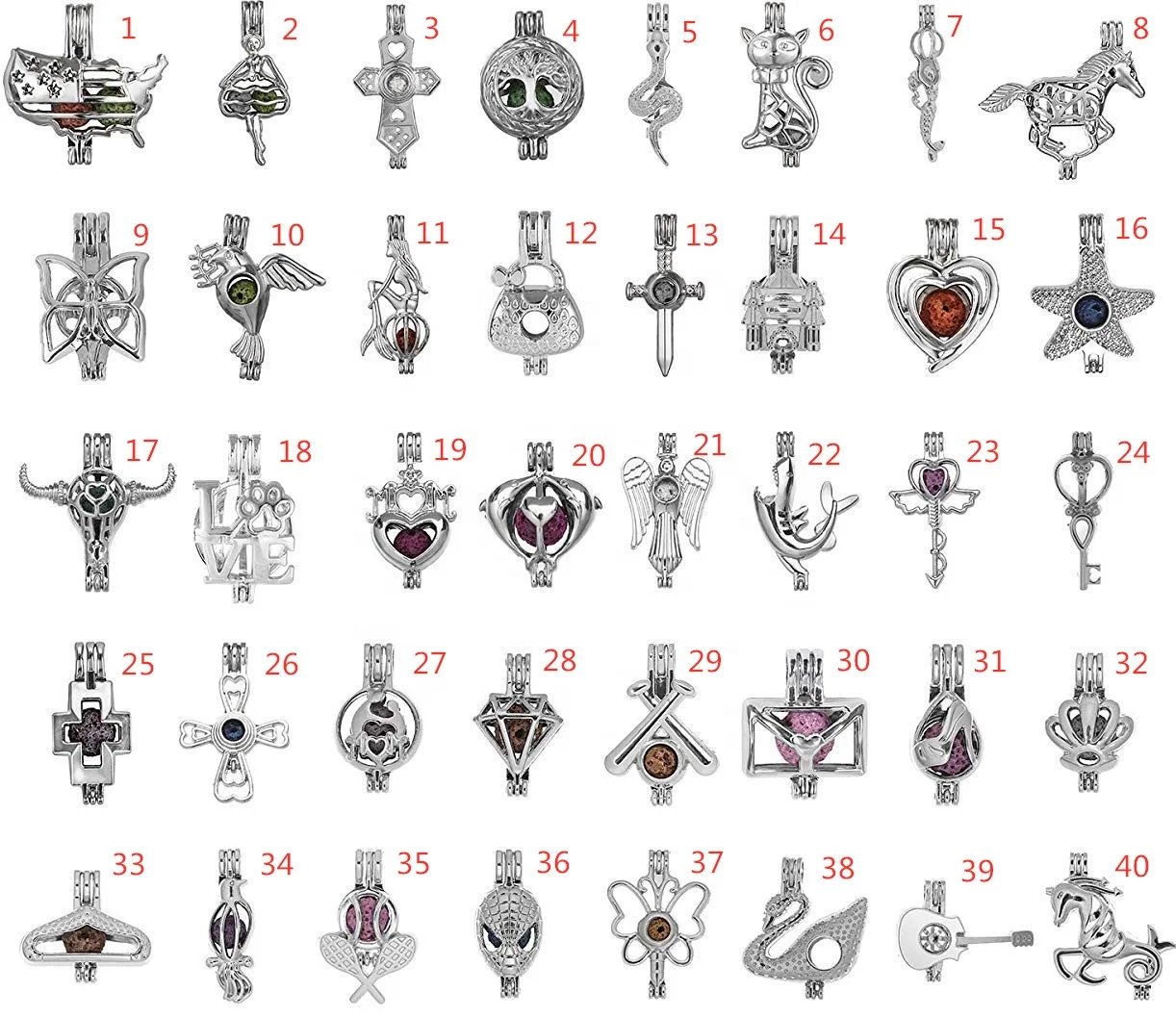 Wholesale Cage Mountings Wish Pearl Pendant Cage Pendant Necklace Mount for Pearl Jewelry Making