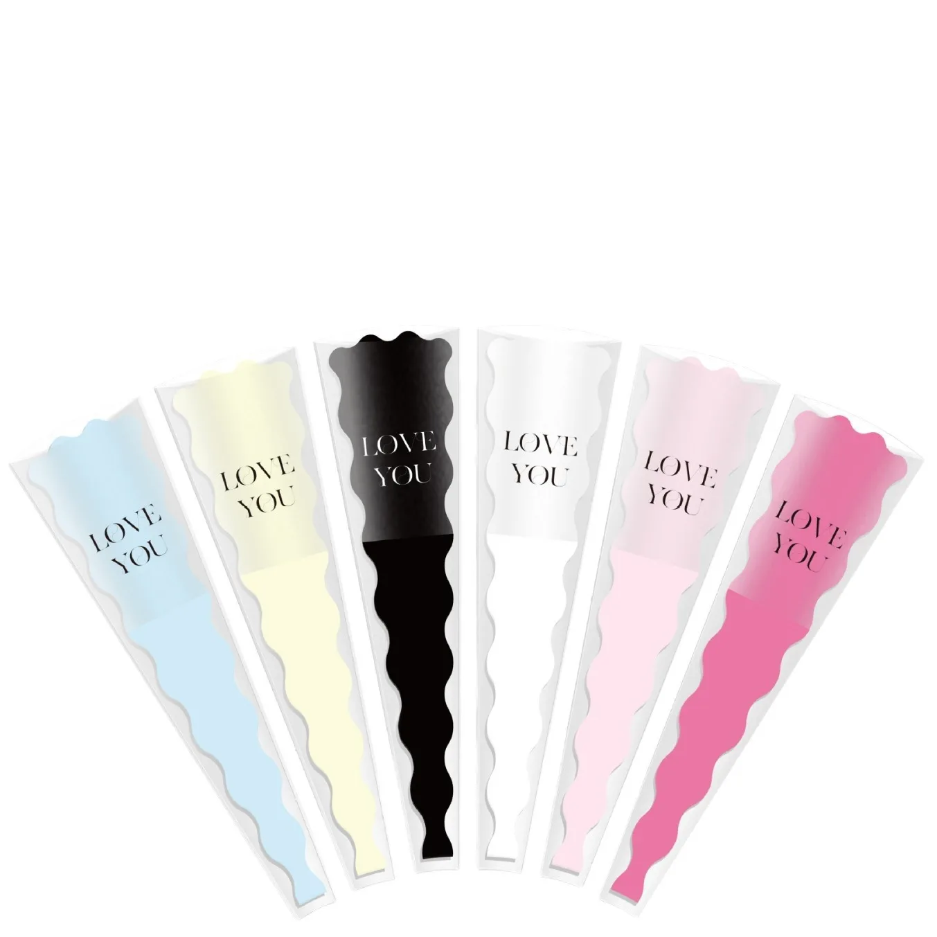 Hot Selling 14*40cm/pcs 20pcs/lot Opp Plastic Flower Bag Kraft Paper Rose Flower Sleeve For Florist Materials