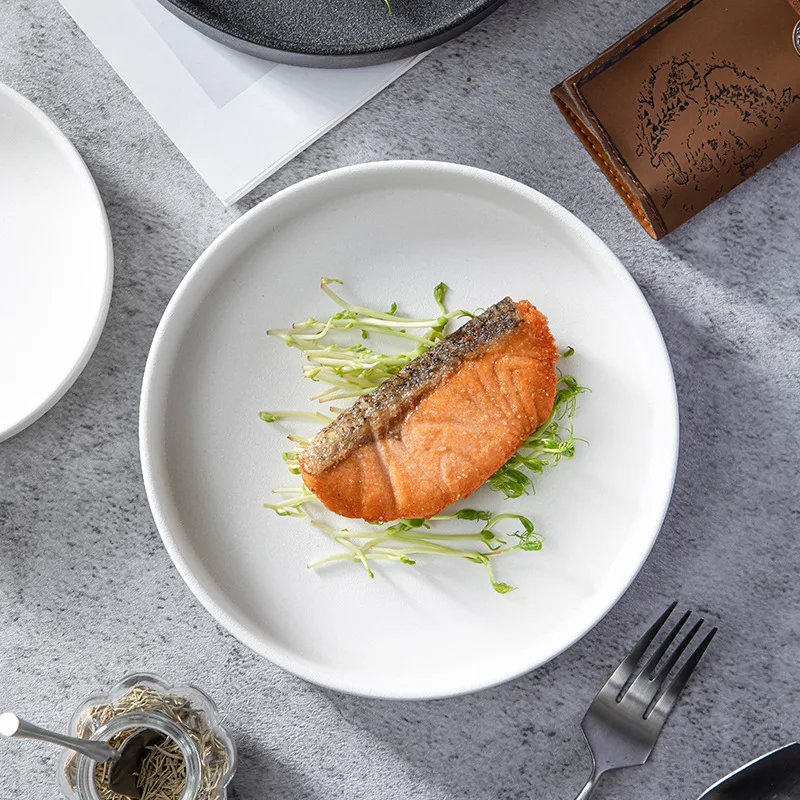 NEWELL Plato Modern Plates Classic Assiette Dinnerware Set Banquet Hall White Ceramic Dishes Plate Newell Custom Logo Restaurant