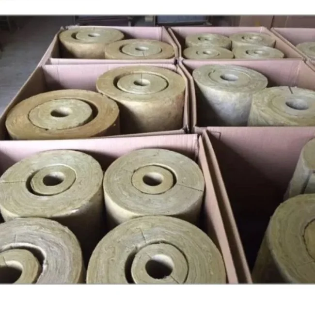 foil heat resistant insulation rock wool pipe insulation prices rock wool pipe tube supplier
