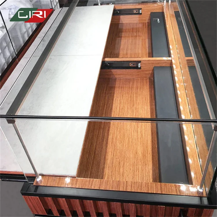 CIRI Custom Retail Shop Luxury Wood Show Jewellery Kiosk Other Commercial Furniture Showcases Jewelry Display Case Glass Cabinet