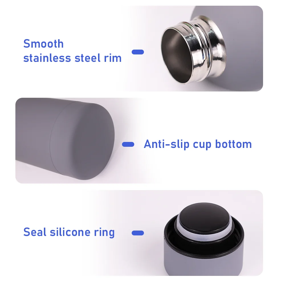 Topnovo Sports Gym Stainless Steel Vacuum Thermos Flask Custom Logo Rubber Matte Paint Insulated Gym Water Bottles for Biking