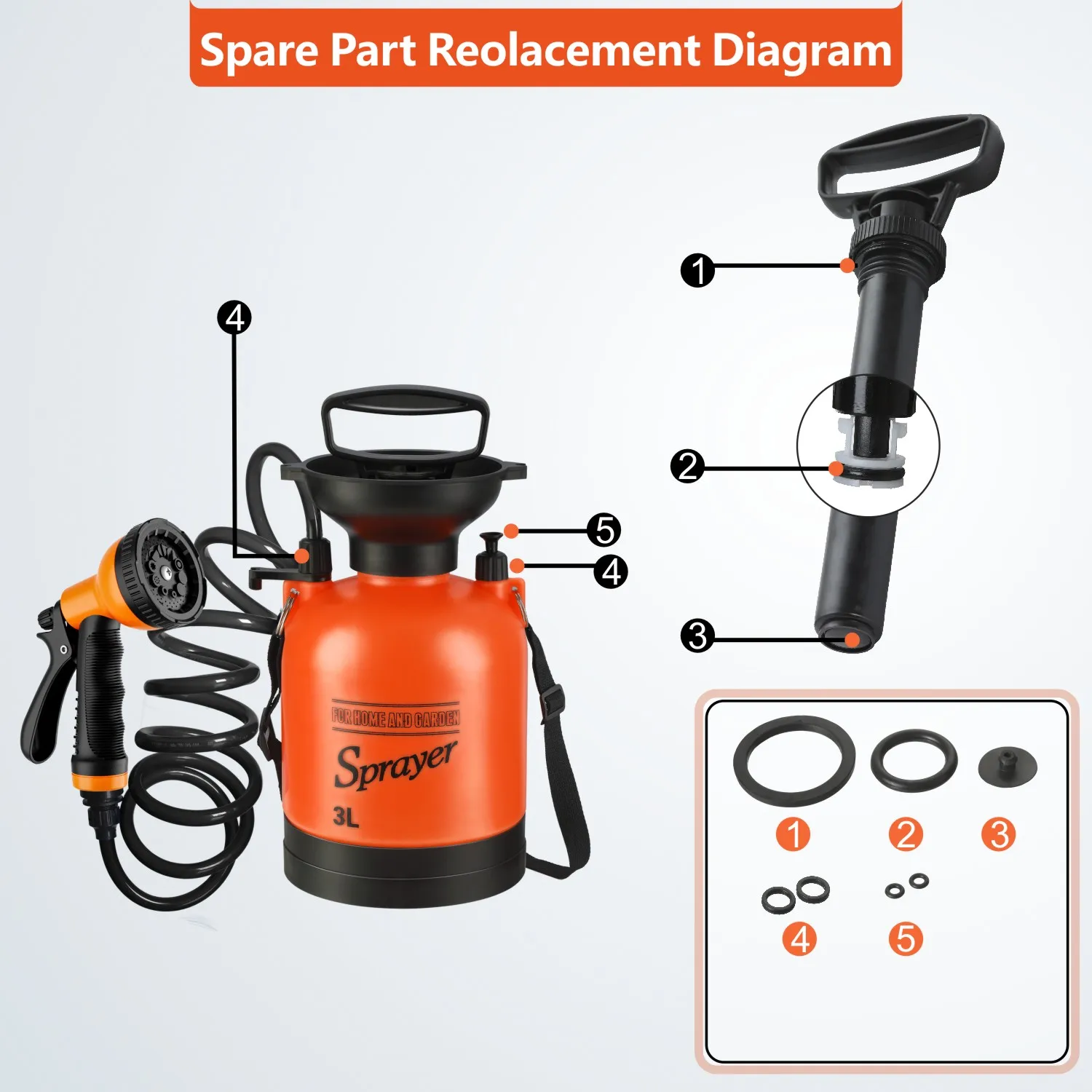 Garden Hose Nozzle High Pressure Hose Spray Nozzle 10 Way Spray Pattern For Watering Car Washing Showering Pet