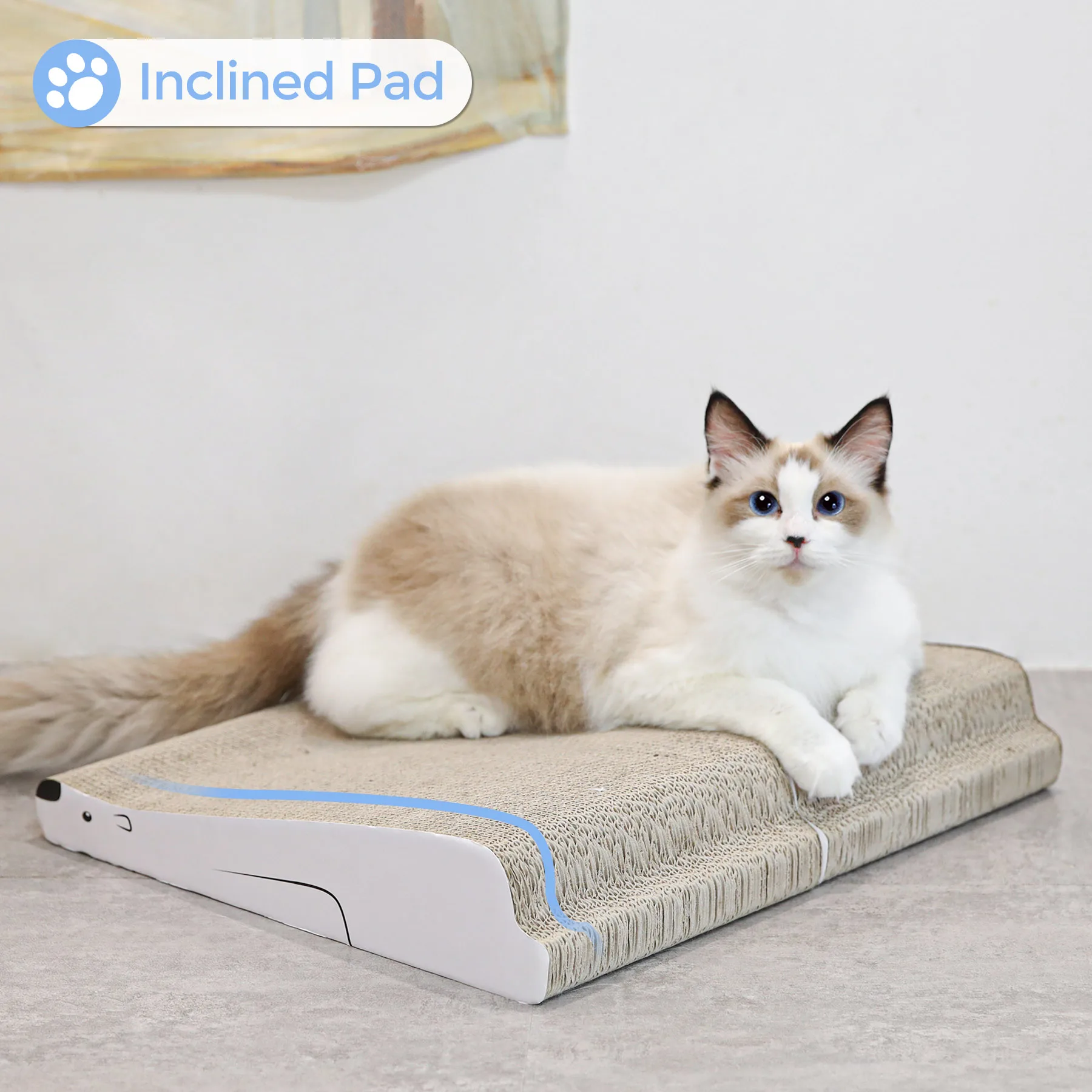 Hotsale feather teaser scratcher pet toys cat scratcher massage board bed pet cat toy