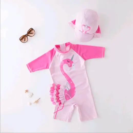 custom print girl kids child swimwear beachwear kids safety one piece