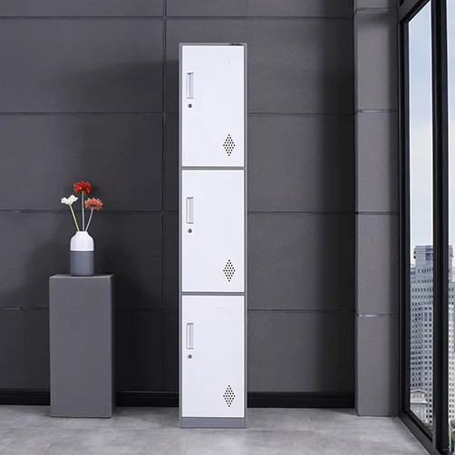 Factory price modern design storage 3 door single clothing locker school student locker office gym locker storage cabinet