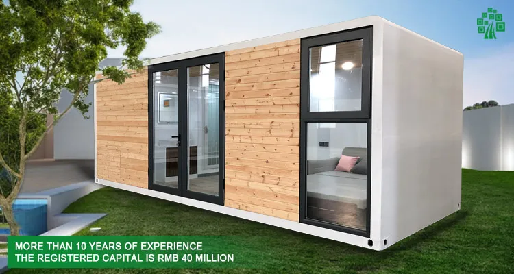 Longhe Real Wooden Movable Prefab Cabin Container House With All Furniture