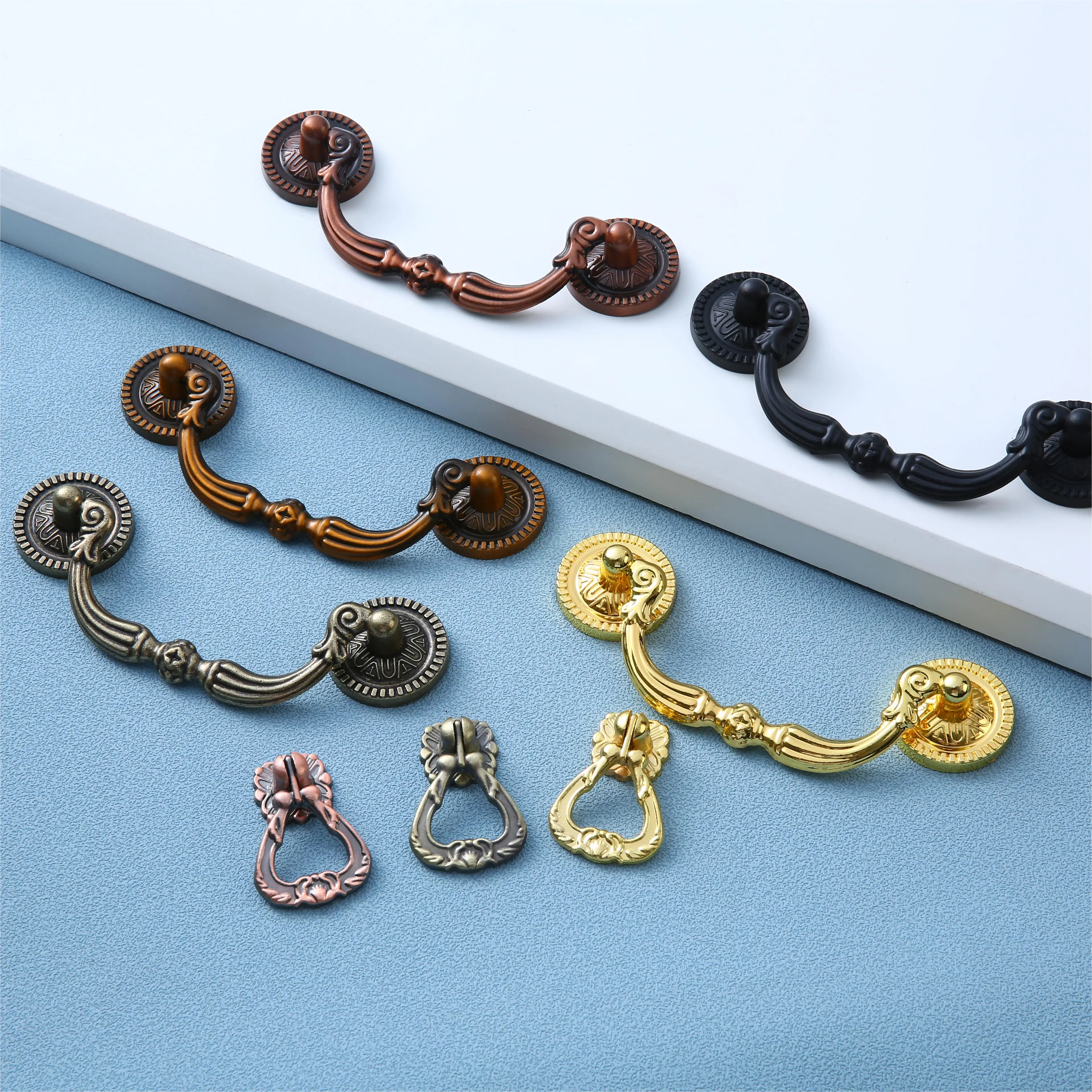 New Chinese retro hanging handle furniture drawer hanger bronze handle zinc alloy material factory direct sale