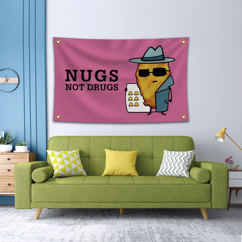NUGS manufacturer decoration advertising car flags banners 100%polyester polyester custom flag