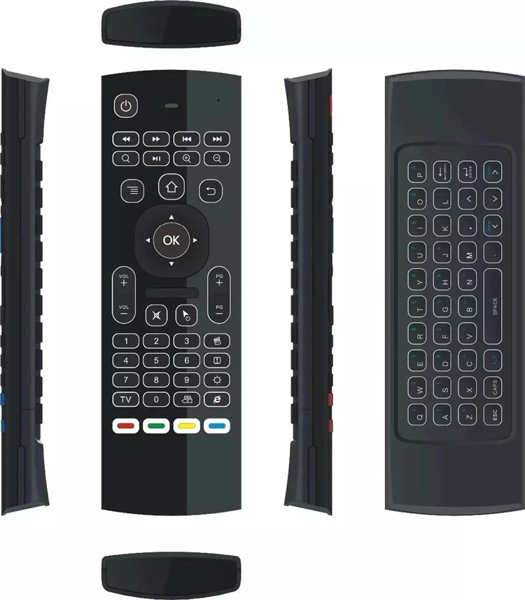 Пульт дистанционного управления MX3 с цветным светом, 2,4G, беспроводная воздушная мышь с подсветкой, клавиатура с ИК-обучением