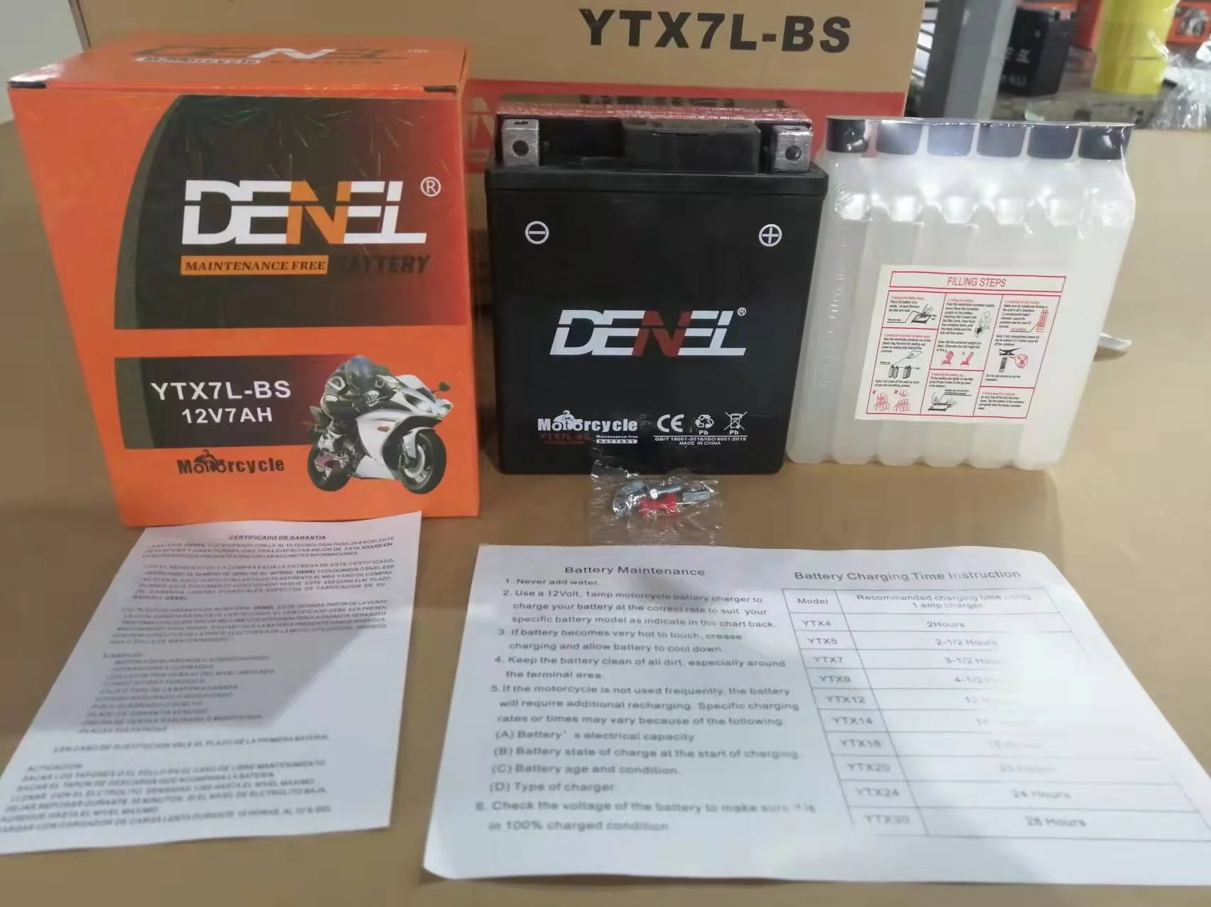 China manufacture motorcycle battery 12v5ah YTX5L-BS starter lead acid batteries