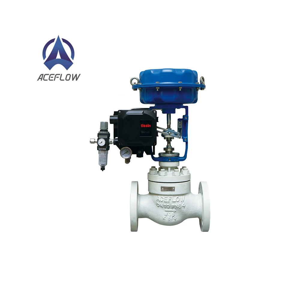 High temperature steam gas liquid graphite packing 304 STL socket weld customized pneumatic control globe valve