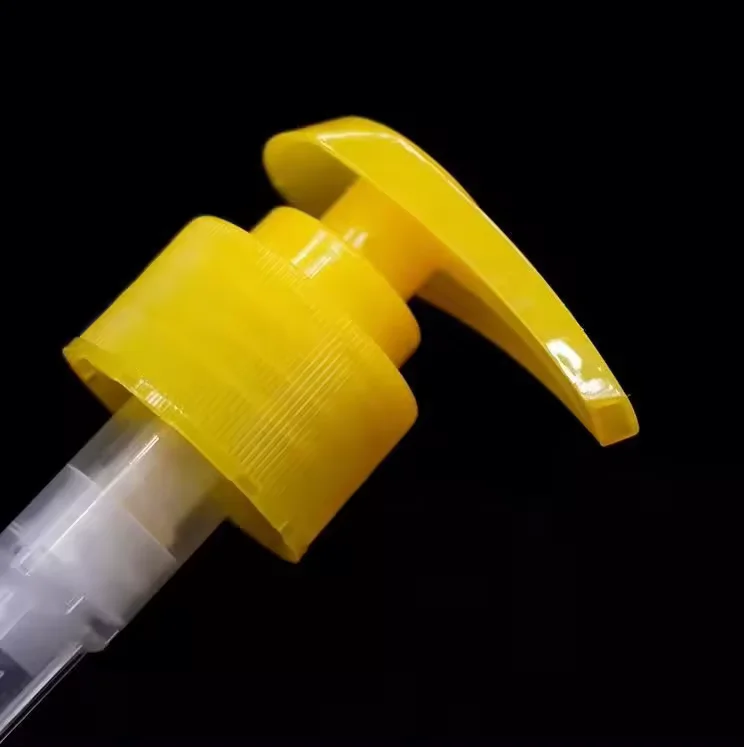 28/410 Liquid Lotion Soap Dispenser Pump Yellow Body Lotion Dispenser Pump