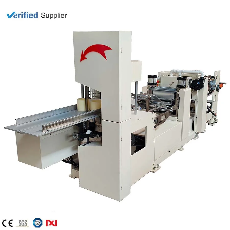 High capacity tissue paper napkin folding machine
