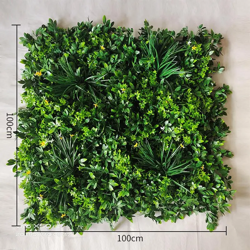 Customized plastic simulation green grass wall plants wall artificial for garden home decoration