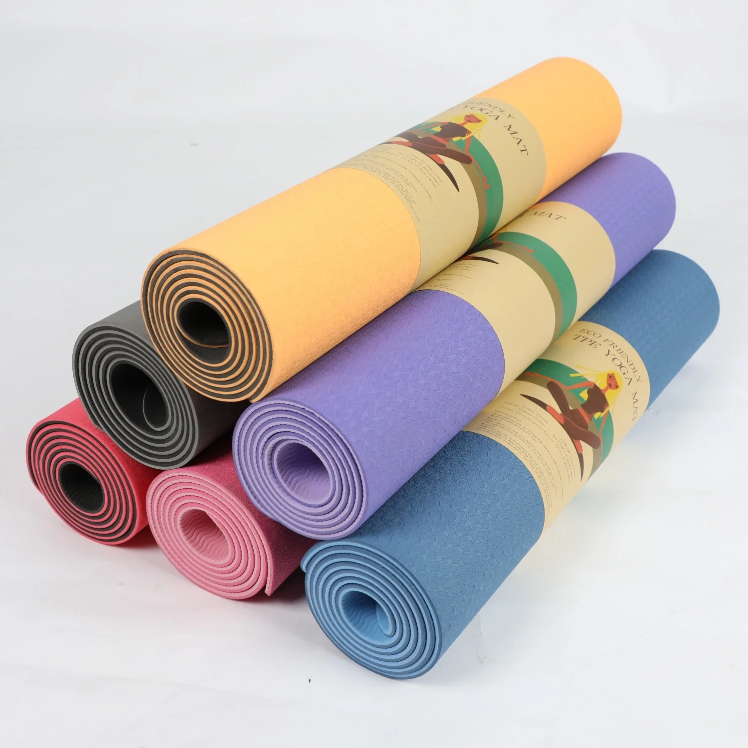 Hot selling TPE yoga mats that can exercise