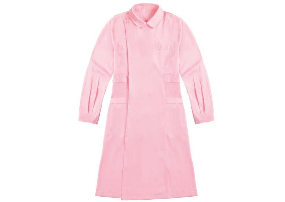 customer printing logo woman polyester cotton Doctor nurse pet Wear Hospital beauty spa workwear long sleeve dress