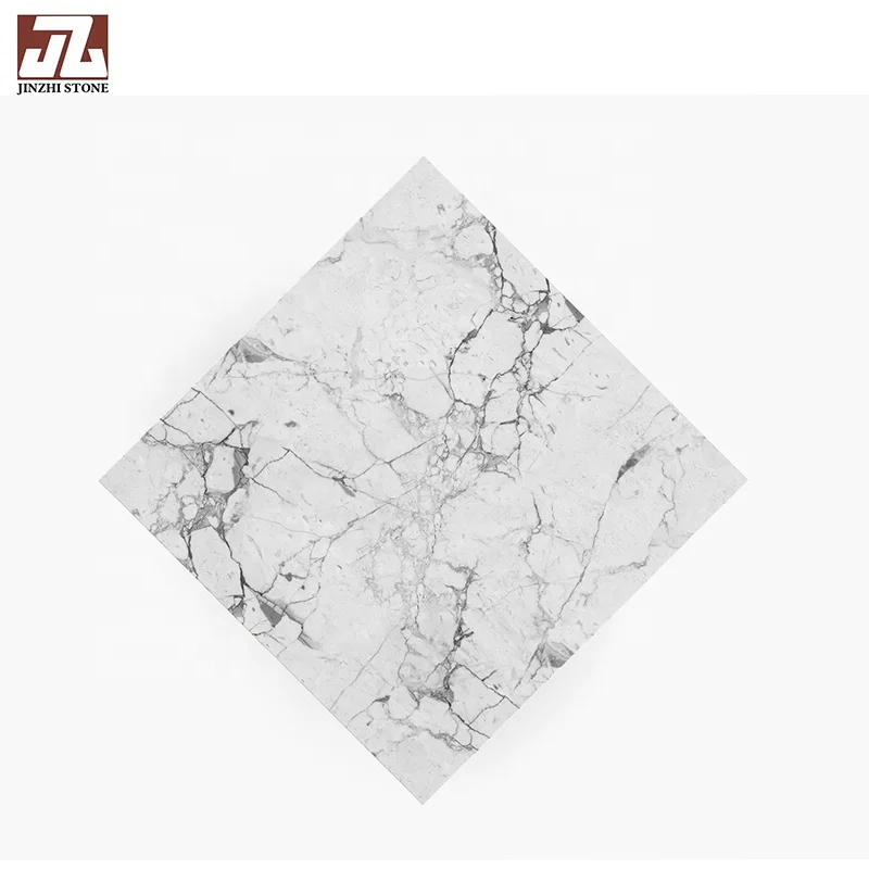 Classical natural white marble natural coffee table with stainless steel brackets hotel villa display restaurant home