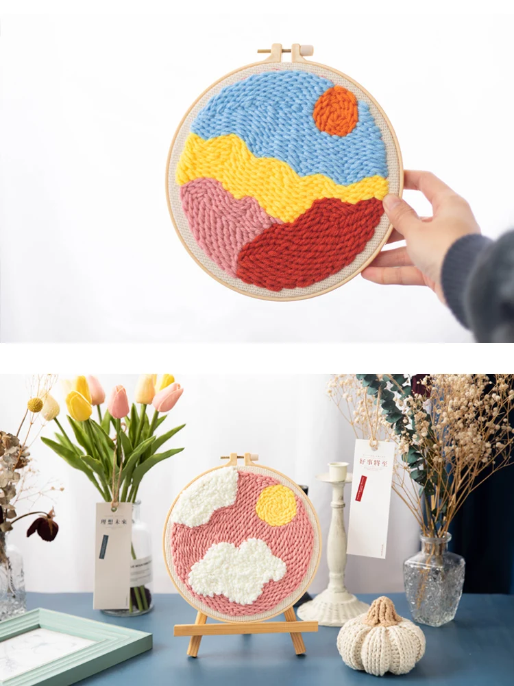 Перфорирующая Игла diy kit, способный преодолевать Броды для взрослых с вышивкой комплект ковер poke ремесло