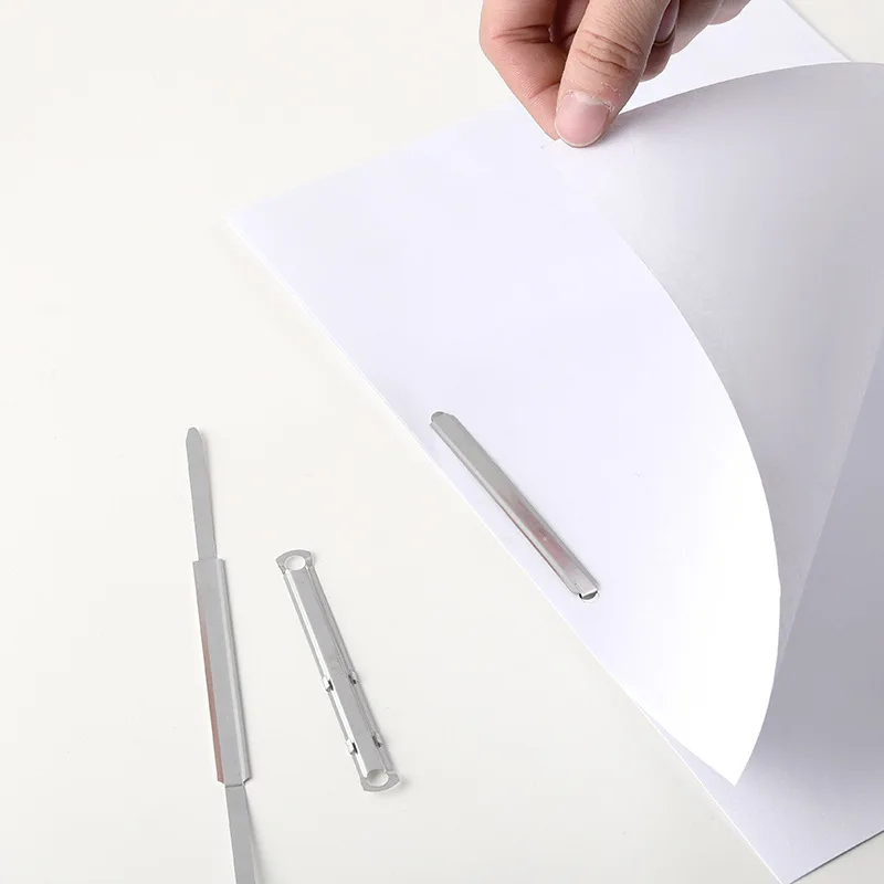 Color plastic two-hole binding strip two-hole puncher binder file  8CM A4 metal binding clip