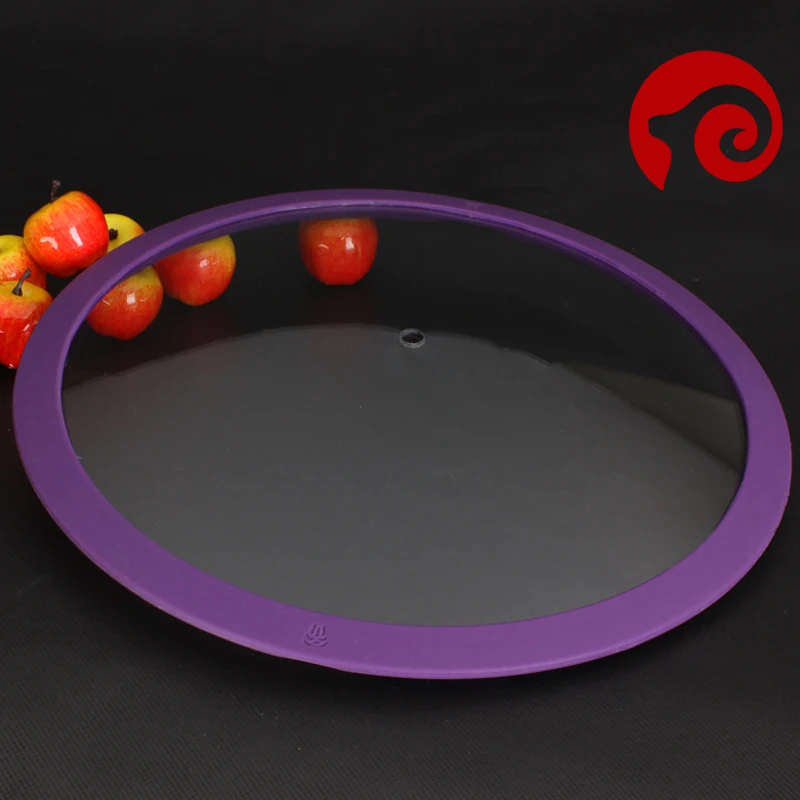 Aluminum Pans Glass Cover with Air Hole Tempered Glass Lid for Deep Fry Pan