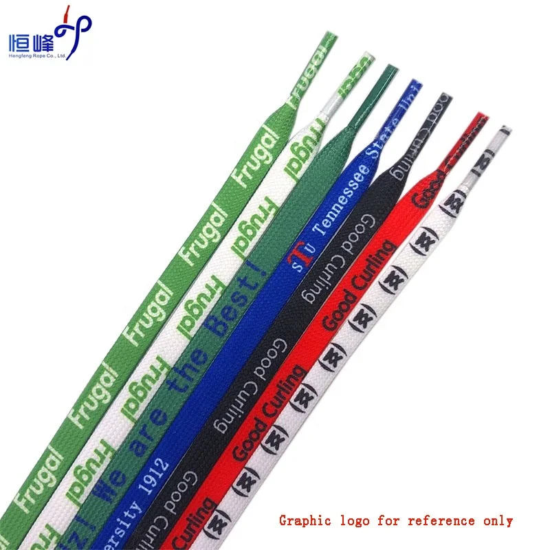 Оптовая продажа, плоские полиэфирные шнурки для обуви с сублимационной печатью